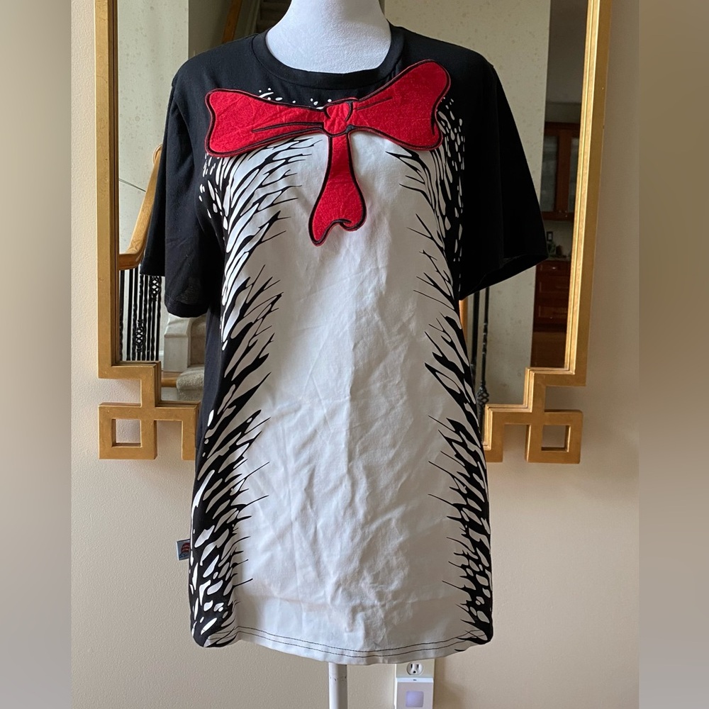 Adult Dr. Seuss Cat in the Hat Costume Shirt - Picture 3 of 10